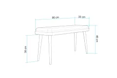 SAGA MİNİ BENCH, KARİNA MEŞE ANTRASİT 1053